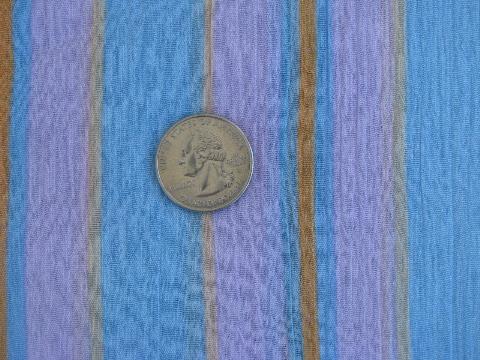 photo of lavender / blue stripe, retro crinkle gauze, light summer cotton fabric #1