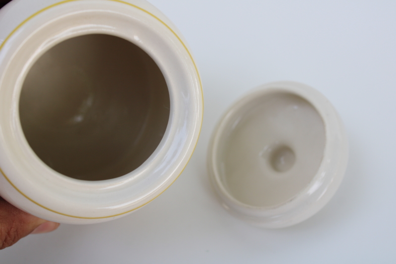 photo of le pot de miel french country kitchen style honey pot w/ lid, vintage Sigma made in Japan label  #3