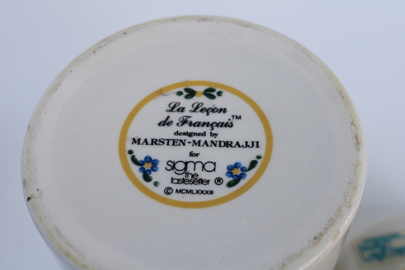 photo of le pot de miel french country kitchen style honey pot w/ lid, vintage Sigma made in Japan label  #5