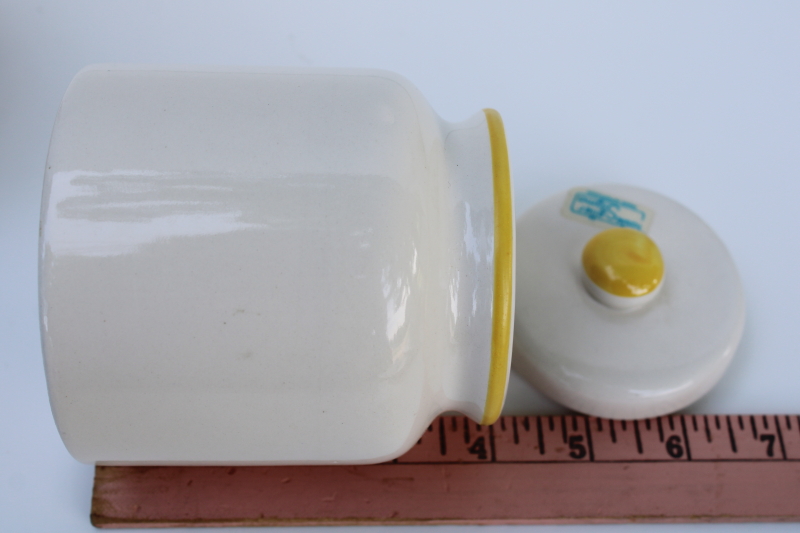 photo of le pot de miel french country kitchen style honey pot w/ lid, vintage Sigma made in Japan label  #6