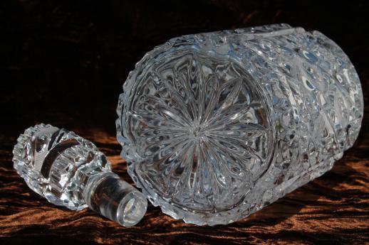 photo of lead crystal glass decanter bottle, wine decanter or liquor bottle w/ stopper #5