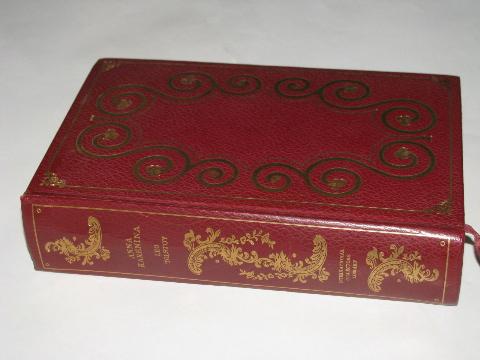 photo of leather / gilt editions of classics, lot of assorted series & volumes #5