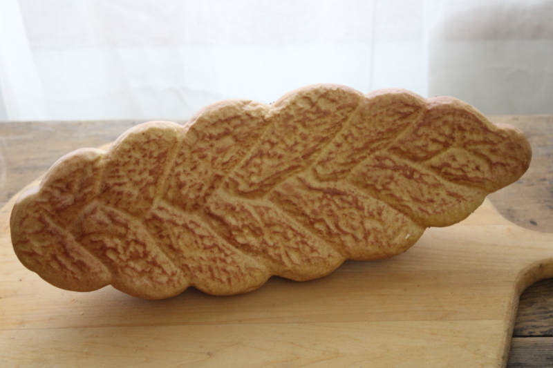 photo of life size braided loaf faux bread photo stylist prop, french country farmhouse style decor fake food #4