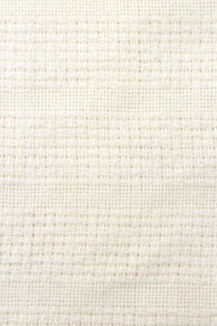 photo of light summer weight white wool / acrylic blankets, vintage Faribo woven thermal weave #8