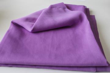 photo of lilac purple cotton poly blend voile fabric solid color soft flowy material