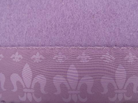 photo of lilac purple vintage St. Marys rayon blankets, pair mint in packages #3