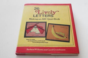 catalog photo of lively letters alphabet cloth busy book vintage sewing pattern instructions 