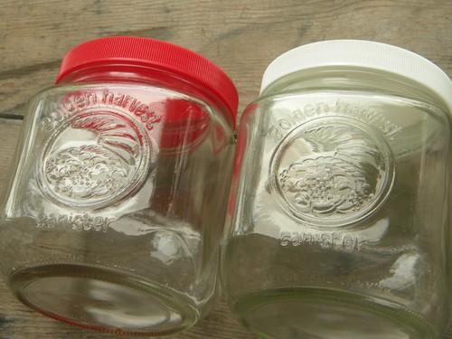 photo of lot 1 qt Golden Harvest storage jar canisters for pickles, dry goods #2