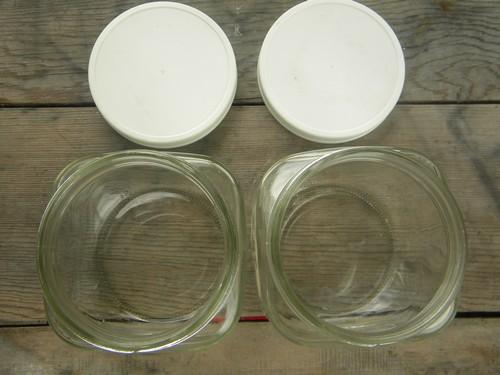 photo of lot 1 qt Golden Harvest storage jar canisters for pickles, dry goods #3