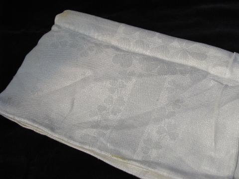 photo of lot 10 vintage antique cotton and linen damask fabric tablecloths #6