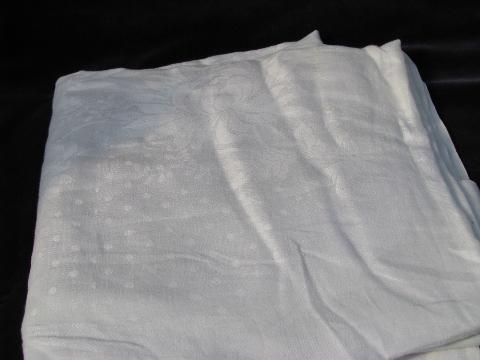 photo of lot 10 vintage antique cotton and linen damask fabric tablecloths #10