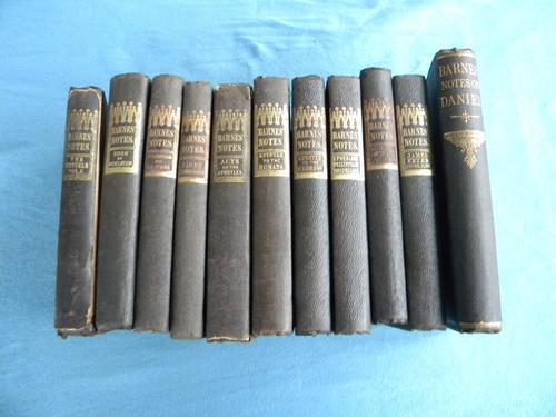 photo of lot 11 antique  mid 1800s Barnes Notes Civil War vintage Bible commentary #1