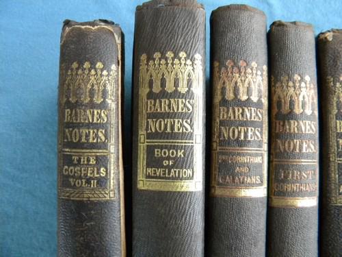 photo of lot 11 antique  mid 1800s Barnes Notes Civil War vintage Bible commentary #2