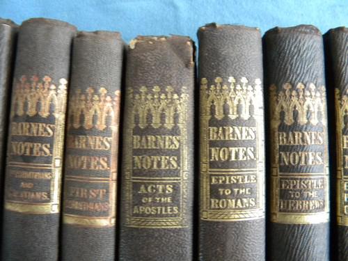 photo of lot 11 antique  mid 1800s Barnes Notes Civil War vintage Bible commentary #3