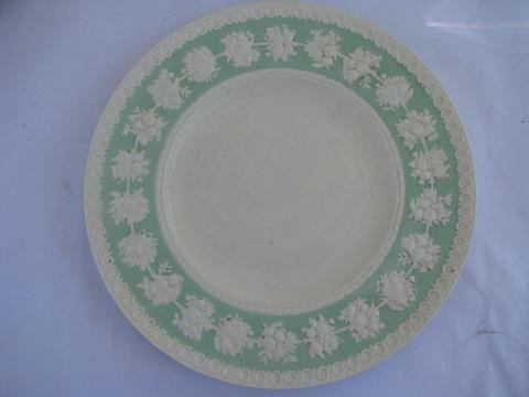 photo of lot 12 antique English china dinner plates, early 1900s Wedgwood patterns #3