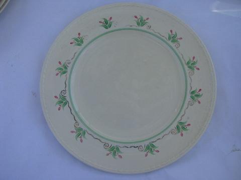 photo of lot 12 antique English china dinner plates, early 1900s Wedgwood patterns #5