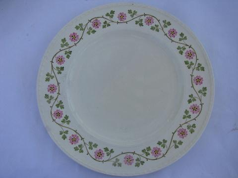 photo of lot 12 antique English china dinner plates, early 1900s Wedgwood patterns #7