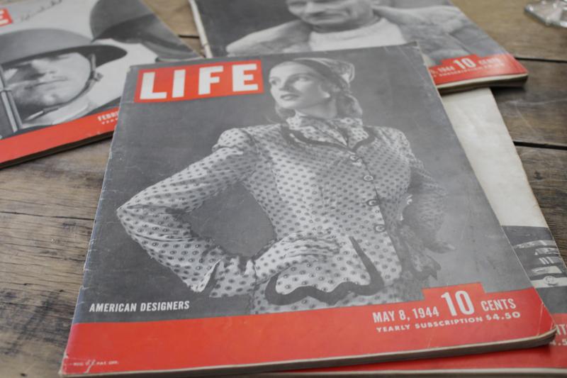 photo of lot 1940s vintage Life magazines, complete old advertising, WWII photos & news #6