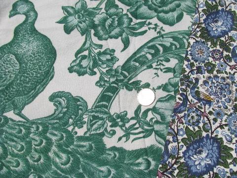 photo of lot 30s - 40s - 50s vintage floral print cotton decorator fabric, 12 prints #2