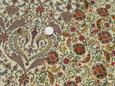 photo of lot 30s - 40s - 50s vintage floral print cotton decorator fabric, 12 prints #3