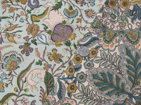 photo of lot 30s - 40s - 50s vintage floral print cotton decorator fabric, 12 prints #5