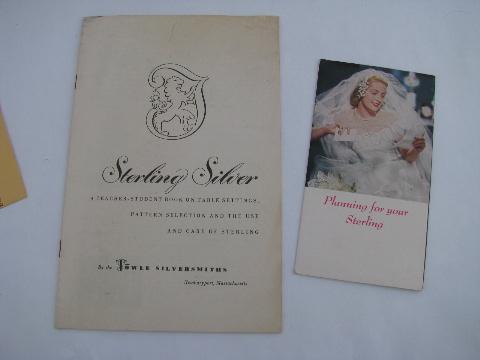 photo of lot 30s / 40s vintage sterling & silverplate flatware pattern advertising catalogs #2