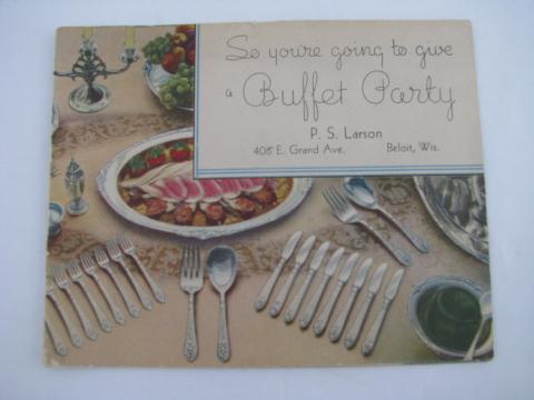 photo of lot 30s / 40s vintage sterling & silverplate flatware pattern advertising catalogs #7