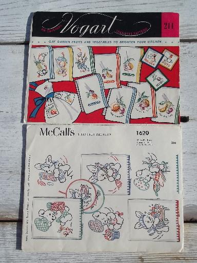 photo of lot 40s, 50s, 60s embroidery transfers, 1,000s of designs for vintage sewing #4