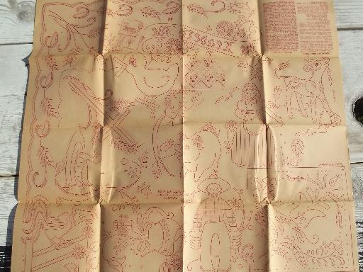 photo of lot 40s, 50s, 60s embroidery transfers, 1,000s of designs for vintage sewing #6