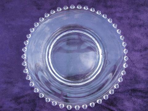 photo of lot 5 bread & butter or dessert plates, vintage Imperial candlewick glass #2