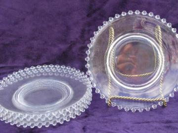 catalog photo of lot 5 bread & butter or dessert plates, vintage Imperial candlewick glass