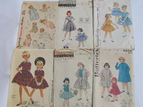 photo of lot 50s vintage heirloom sewing patterns, infant layettes, girls dresses #3