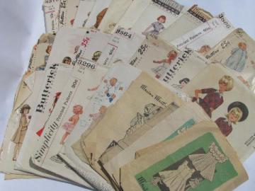 catalog photo of lot 50s vintage heirloom sewing patterns, infant layettes, girls dresses