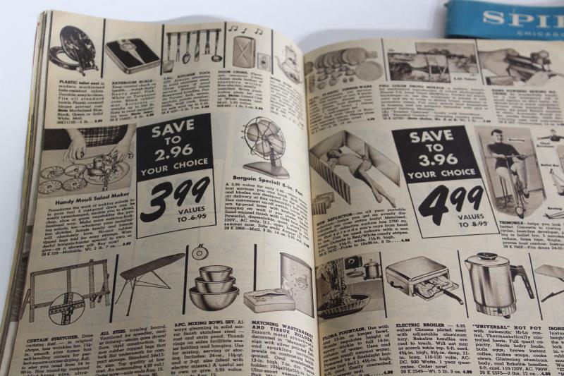 photo of lot 50s vintage mail order catalogs, mid-century department store sale books, retro graphics! #26