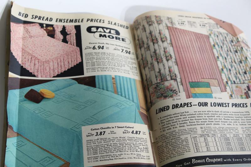 photo of lot 50s vintage mail order catalogs, mid-century department store sale books, retro graphics! #31