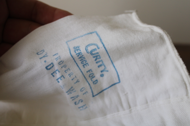 photo of lot 60s 70s vintage cloth diapers from Dy Dee Wash, Curity & Chix trifold cotton diapers  #2
