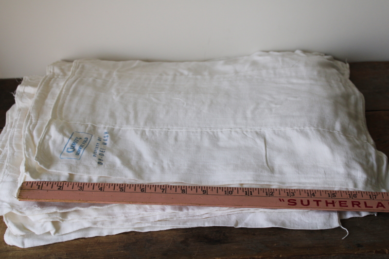 photo of lot 60s 70s vintage cloth diapers from Dy Dee Wash, Curity & Chix trifold cotton diapers  #8