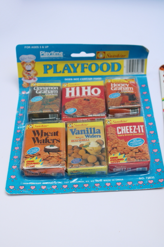 photo of lot 90s vintage sealed toys play food mini brands real advertising cardboard package miniatures  #2