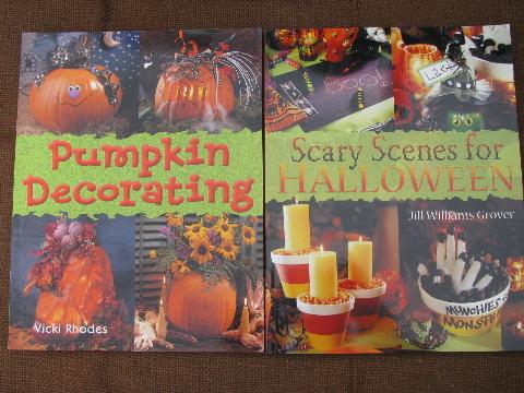 photo of lot Halloween craft books, party recipes, jack-o-lantern pumpkin carving #9