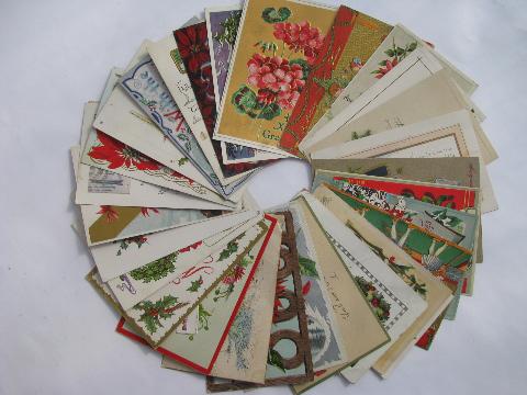 photo of lot Victorian vintage antique postcards, color litho Christmas holidays #1
