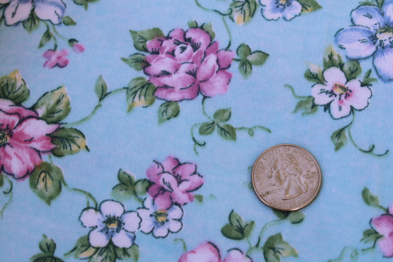 photo of lot all cotton jersey knit fabric, retro granny floral prints, soft comfy fabric for tops or pjs #5