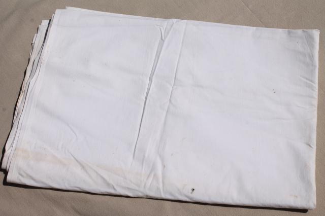 photo of lot all white cotton sheets & pillowcases, vintage bed linens, some trimmed w/ crochet #2