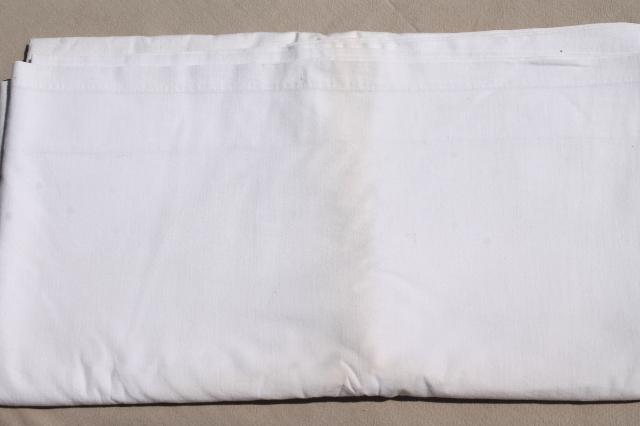 photo of lot all white cotton sheets & pillowcases, vintage bed linens, some trimmed w/ crochet #4