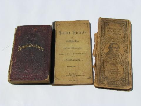 photo of lot antique 1800s Scandinavian/Swedish Lutheran religious books #1