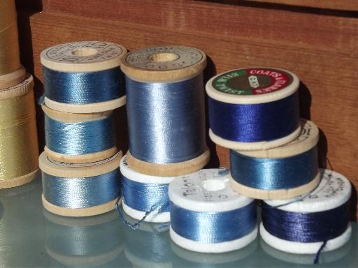 photo of lot antique and vintage fine pure silk embroidery sewing thread, jewel colors #4