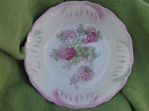 photo of lot antique luster and roses china bowls, early 1900s vintage Germany #6