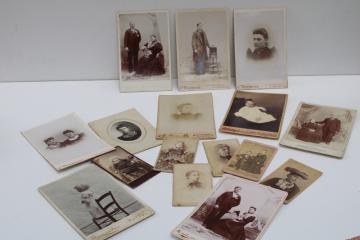 catalog photo of lot antique photos, cabinet cards portraits Watertown Wisconsin photographers turn of the century vintage 