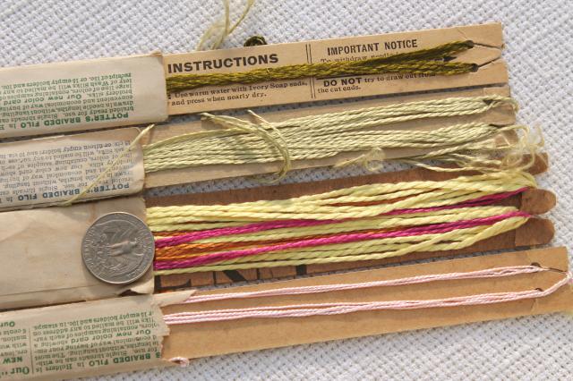 photo of lot antique silk floss embroidery thread w/ old paper labels vintage 1898-1906 #4
