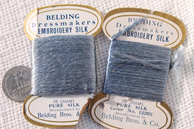 photo of lot antique silk floss embroidery thread w/ old paper labels vintage 1898-1906 #11