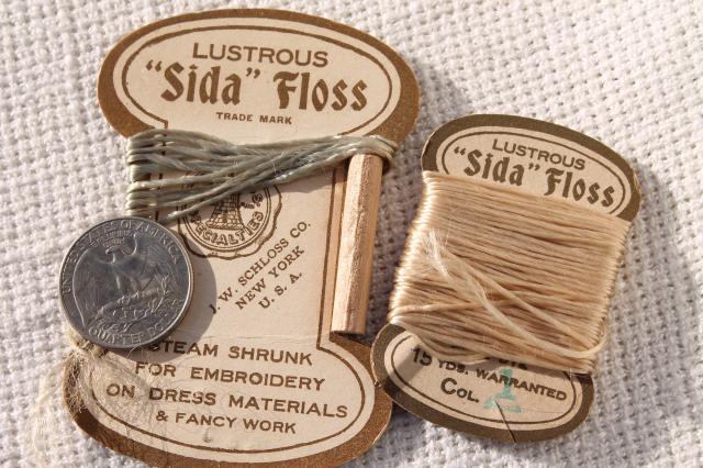 photo of lot antique silk floss embroidery thread w/ old paper labels vintage 1898-1906 #12